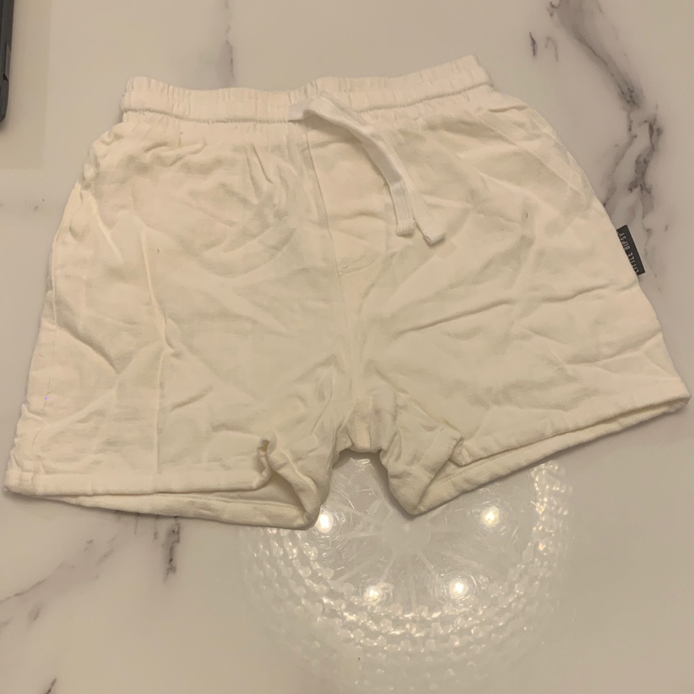 Little Bipsy Cream Elastic Waist Shorts